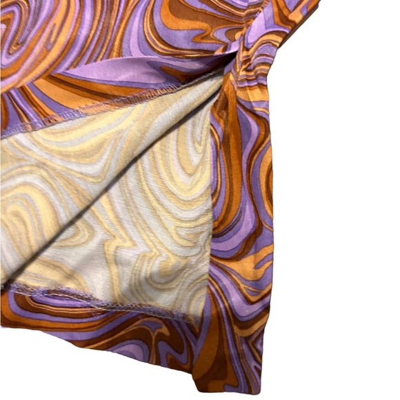 Zara multicolored print with slit pants size small - Picture 2 of 9